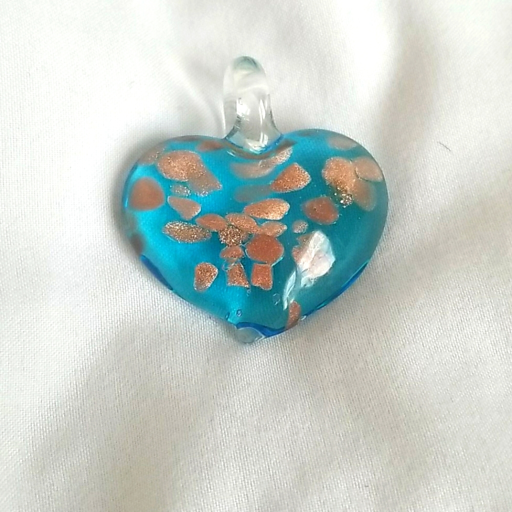 Blue glass pendant 💙